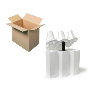 Scatola di cartone e polistirolo per spedizioni bottiglie